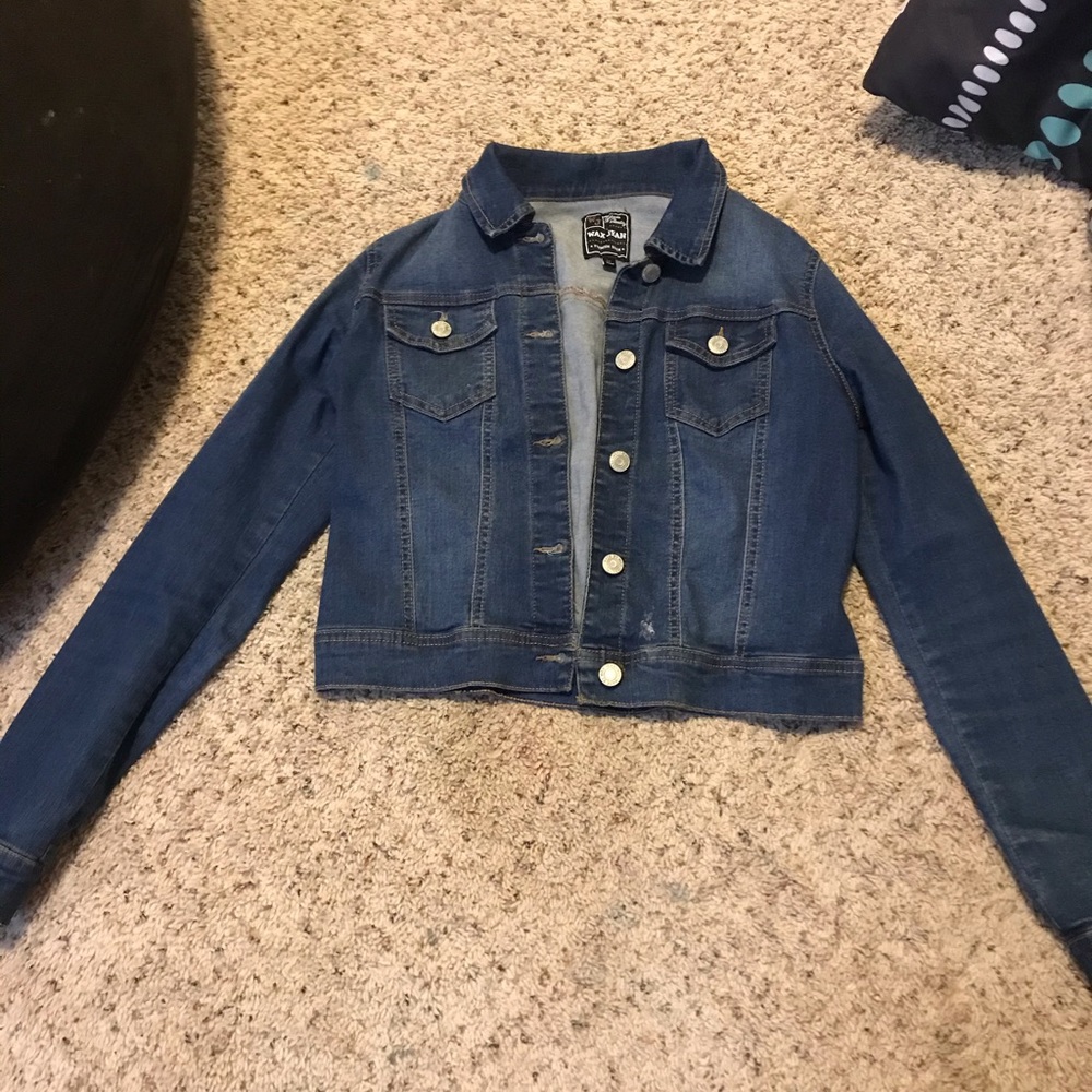 Dark blue jean jacket, size medium, EUC